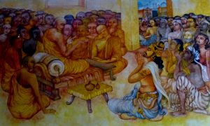  King Asoka at the Third Council, at the Nava Jetavana, Shravasti