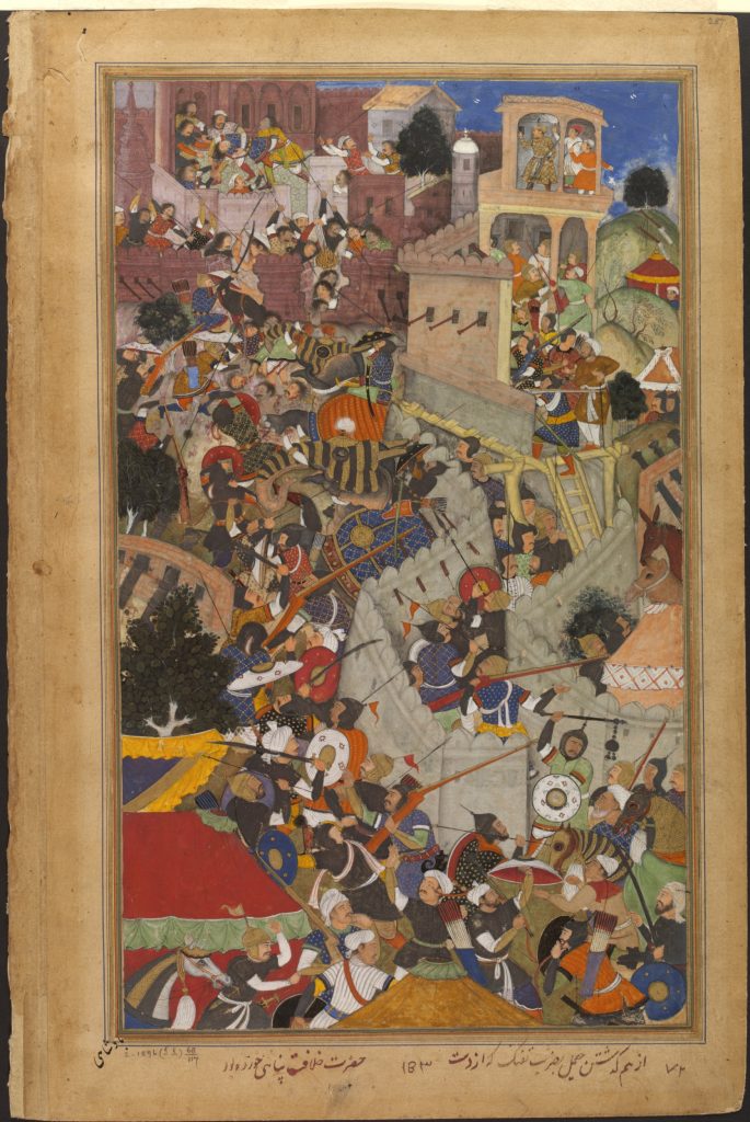 Akbar_shoots_Jaimal_at_the_siege_of_Chitor, historyofindia, indianhistory, world, bharat, rajput, akbar, ruler, asia, warfare