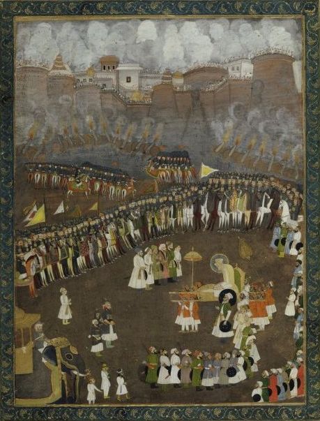 Aurangzeb_au_siège_de_Satara -Aurangzeb leads the Mughal Army during the Battle of Satara