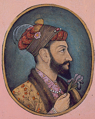 Aurangzeb Bahadur holding an iris.