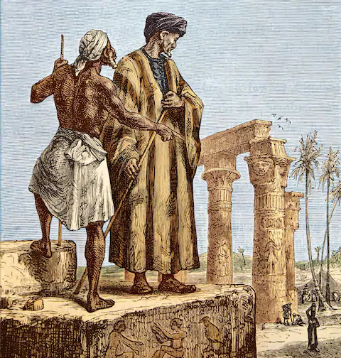 Ibn Battuta in Egypt Mid of the 19th century Artist Dumouza, Paul (1812)