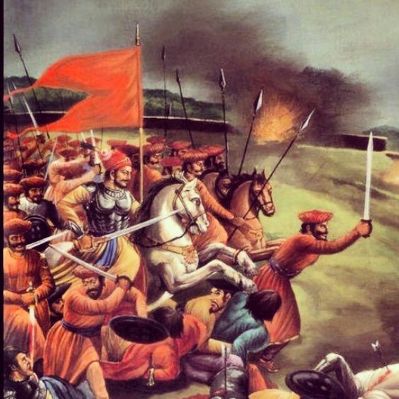 An artist representation of a Maratha Raid