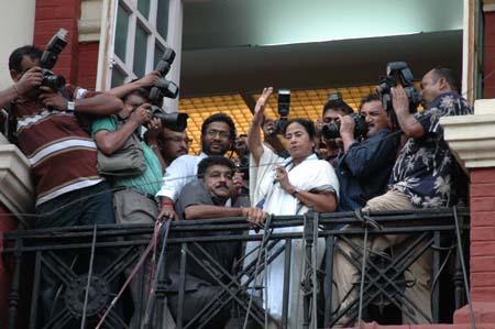 Mamata Banerjee's first day at the Writers' Building. Photo Credits: AITC Official. 